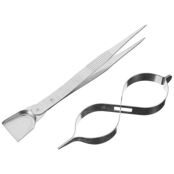 WASHWEPE 1Jgo Pinzas Transparente De Metal Para Joyería Con Ligero Y Antideslizante