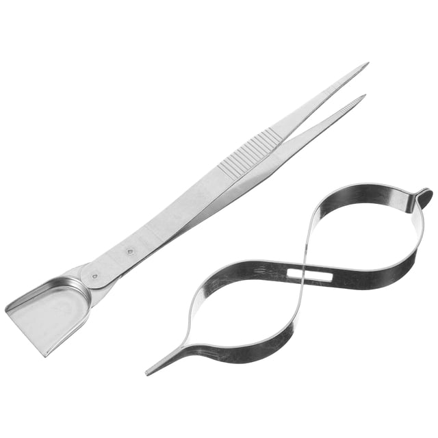 WASHWEPE 1Jgo Pinzas Transparente De Metal Para Joyería Con Ligero Y Antideslizante