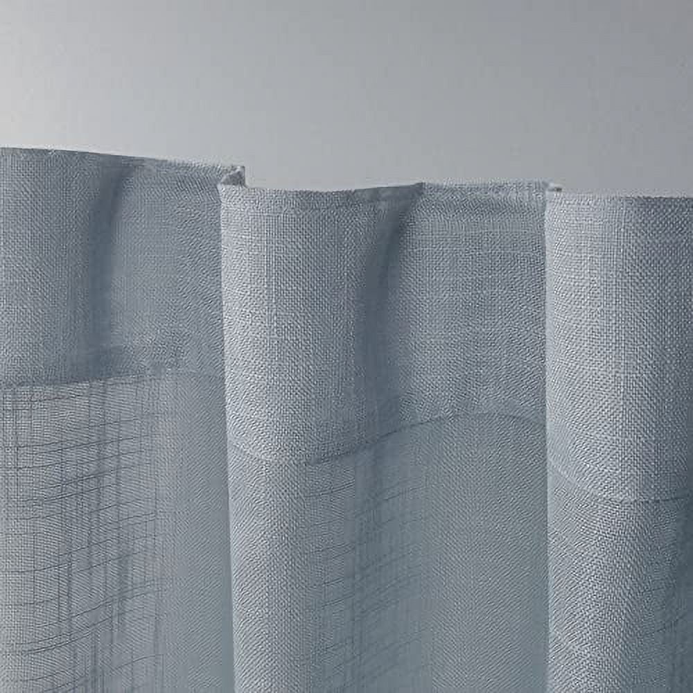 Exclusive Home Bella Sheer Hidden Tab Top Curtain Panel Pair, 54"x108", Melrose Blue