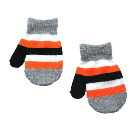 

Dido 1 Pair Kids Mittens Comfortable Winter Toddlers Mitten Simple Style Hands Warming Cover Knitted Children Mitts for Outdoor Light grey