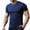 Navy, variant on HomeDM Workout Short Sleeve Shirts for Men Henley Button Neck Slim Fit Athletic Fitness Running T-Shirt, Gray, Size L