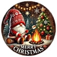 thumbnail image 1 of Ngheia Christmas Door Decorations and Ornaments, Merry Christmas Front Door Sign Rustic Round Welcome Door Sign Gnome Tree Pattern Welcome Wall for Front Doors, 1 Pendant, 1 of 9