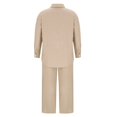 thumbnail image 5 of Ensemble 2 Pcs pour Femmes, Chemise Boutonnée et Pantalon Large Décontracté, 5 of 5
