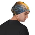 thumbnail image 4 of Easygdp Golden White Fire Dragon Knit Beanie, Soft Beanie Hat, Daily Beanie in Fine Knit for Women Men Winter, 4 of 7