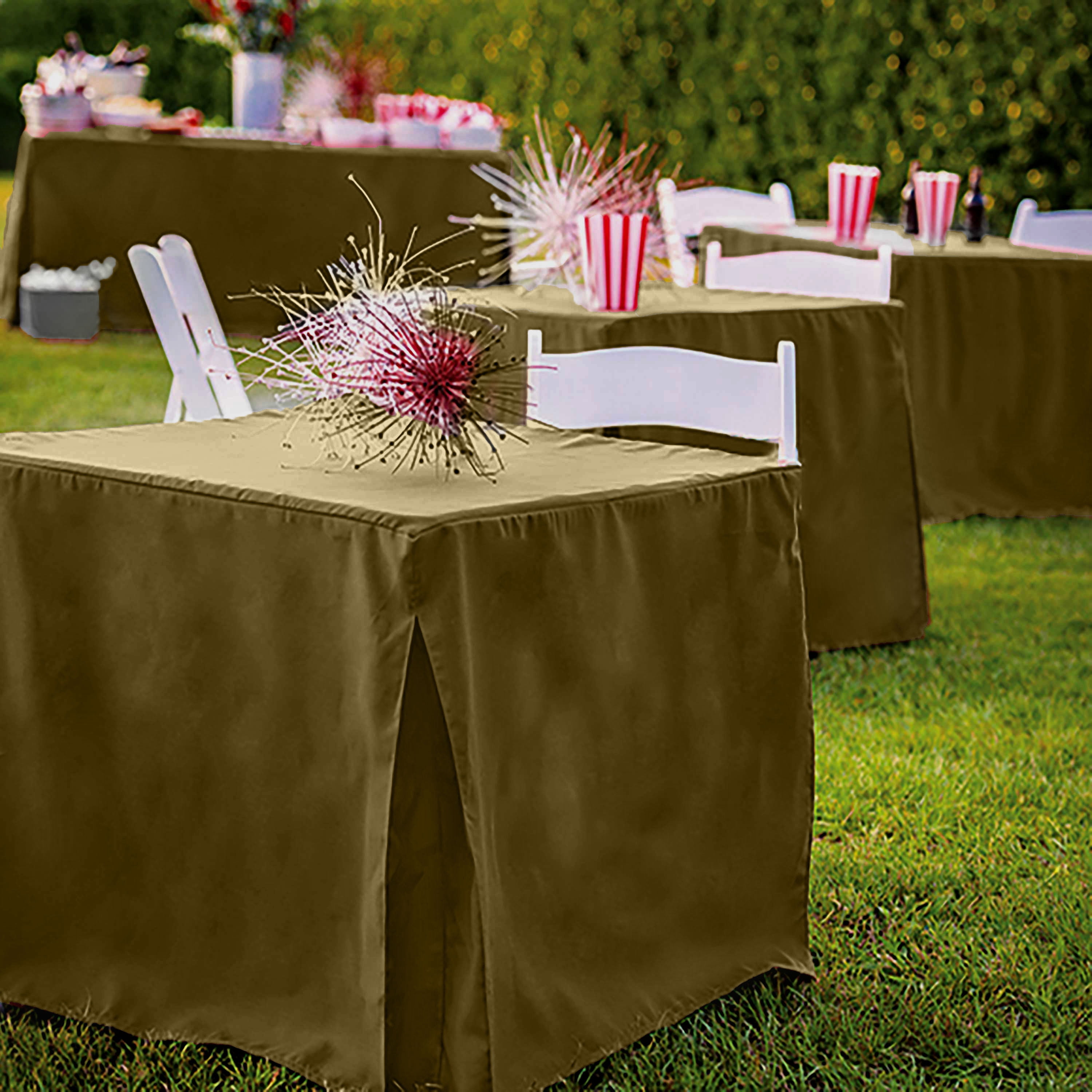 Tablevogue 34" x 34" Fitted Tablecoth Cover, Multiple Colors and Sizes Available