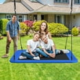 thumbnail image 4 of Gymax 60'' Kids Giant Tree Rectangle Swing 700 lbs w/ Adjustable Hanging Ropes Blue, 4 of 10