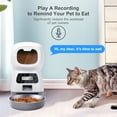 thumbnail image 4 of Alimentador automático para mascotas, soporte de sincronización, grabación de voz, dispensador de comida para perros y gatos con ventana transparente para interior, 4 of 8