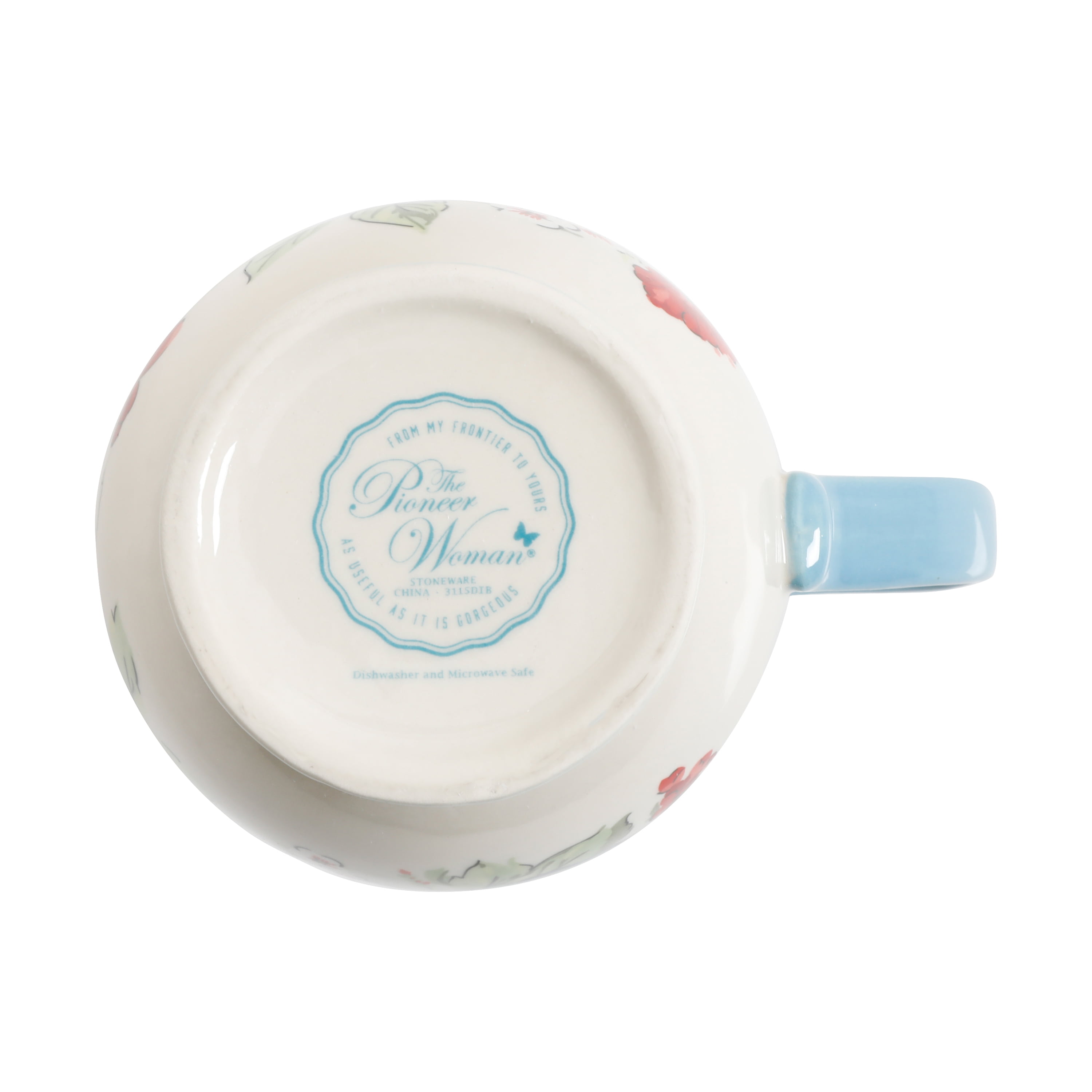 The Pioneer Woman Classic Charm White Ceramic 17-Ounce Mugs, 4-Pack