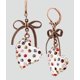 thumbnail image 2 of Pendientes colgantes con forma de corazón de lucita multicolor, 2 of 3