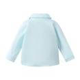 thumbnail image 6 of LIIPEE Boys Outfits Elegant Long Sleeve Solid Color Lapel Suit Formal Wedding Party And Performance Attire Comfortable And Soft Wear For Spring And Fall Clothing Sets,Navy,12-18 Months, 6 of 9