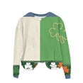 thumbnail image 4 of WTXUE St. Patrick's Day Sweatshirt Crewneck Pullover Tops Business Casual Sweatshirt St Patricks Long Sleeve Oversized Sweatshirt Irish Shamrock Pullover Tops Women's St Patrick's Day Tops White Xl, 4 of 7