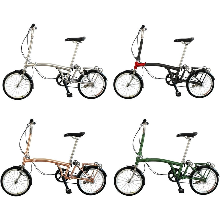 TIBROMTACK Main Frame for Brompton Titanium Folding Bike 16 Inches Handmade Gr9 Ti Parts Explore Lightweight Transformation Chrome Walmart