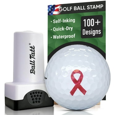 Ball Tatt Breast Cancer Golf Ball Stamp Marker Self-Inking Quick-Dry Stamper