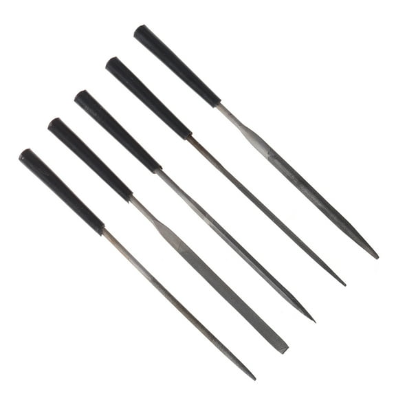 Raindrops 5Pcs Black Rectangular File Wood Working Hand Tools with Anti-skid Handle