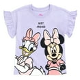 thumbnail image 3 of Disney Daisy Duck Minnie Mouse T-Shirt and Chambray Shorts Outfit Set Toddler to Big Kid, 3 of 5