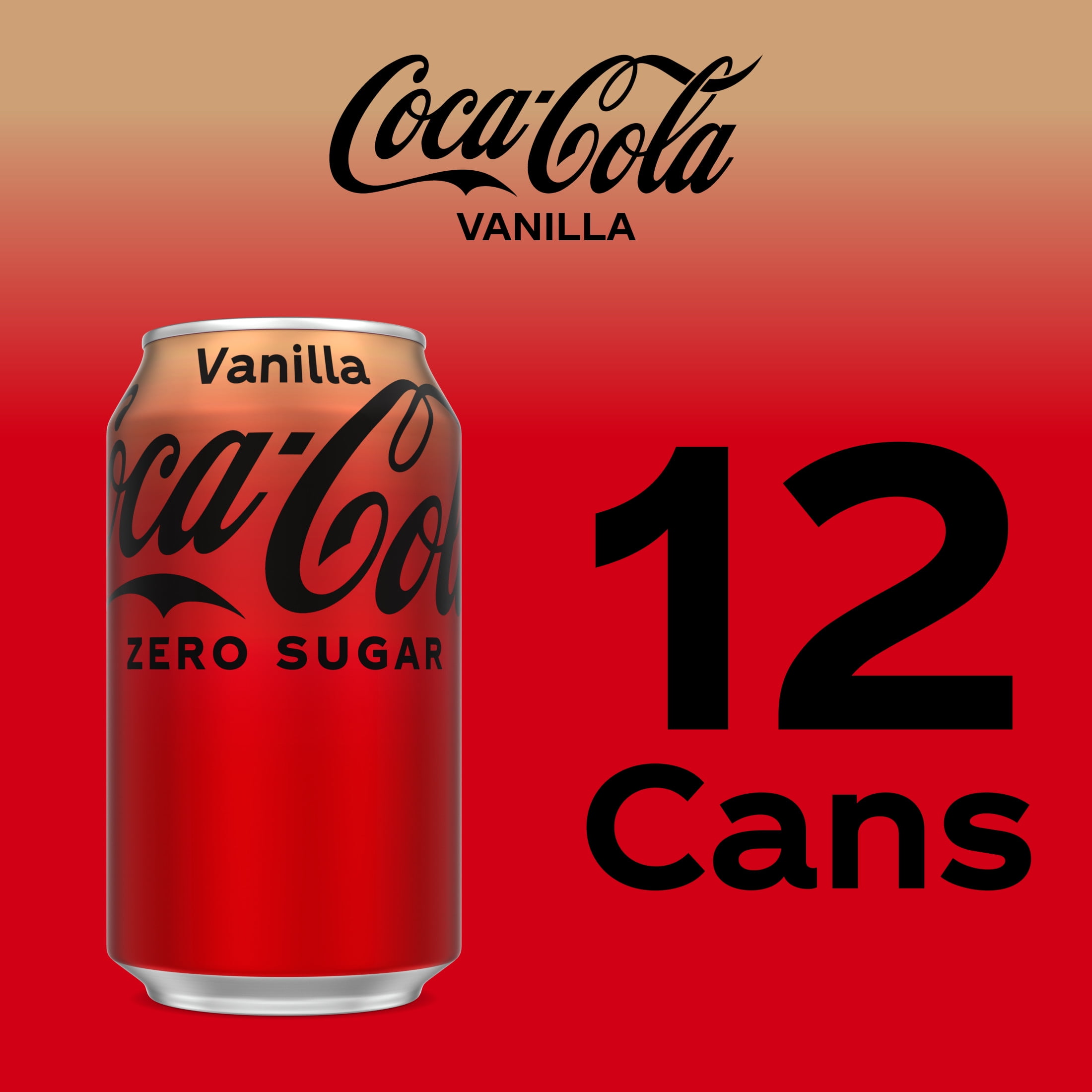 Coca-Cola Zero Sugar Vanilla Soda Pop Fridge Pack Cans, 12 fl oz, 12 Pack