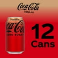 thumbnail image 6 of Coca-Cola Zero Sugar Vanilla Soda Pop, 12 fl oz, 12 Pack Cans, 6 of 16