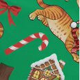 thumbnail image 5 of WIRESTER Grocery Bag Heavy Duty Reusable Foldable Groceries Tote Bag Portable And Folding Shopping Bag - Feliz Navidad Orange Tabby Cat Funny Playful Postures, 5 of 5