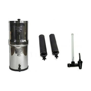 Big Berkey Water Purifier with 2 Black and Spigot Accessory