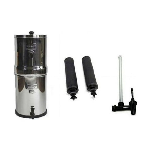 Big Berkey Water Purifier with 2 Black and Spigot Accessory