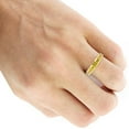 thumbnail image 3 of Unisex 14k Mens&Womens Five Yellow Natural 0.25 Ctw Diamond Wedding Band (Yellow Gold Size 6), 3 of 3