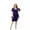 Blue, variant on Women Plus Size 0XL 4XL Summer A Line V Neck Maxi Dress Casual Vacation Dress