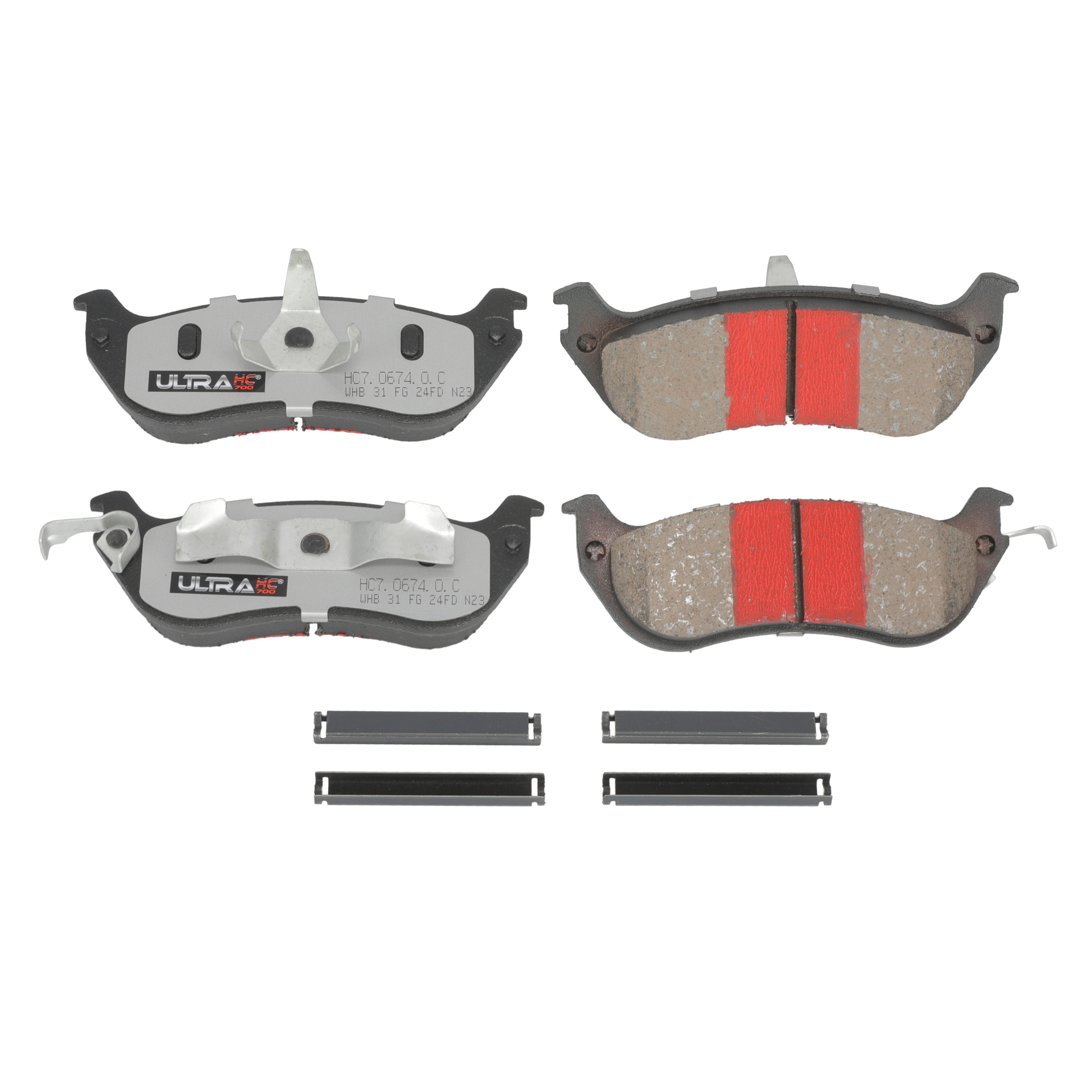 UltraHC 700 Brake Pad Set, Rear HC7.0674.0.C, Ford Crown Victoria 2002-1996