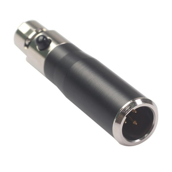 Mini XLR 3 Pin Male to Mini XLR 4 Pin Female Audio Metal Connector Adapter