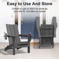 thumbnail image 5 of JUSTLET Outdoor Patio Chair, HDPE Folding Adirondack Chair, Gray, 5 of 10