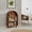 Walnut, variant on FENGFAN Arched 3-Tier Bookcase, Walnut Wood Glaze Finish Storage Shelf for Home Decor, 1 Pack