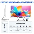 thumbnail image 3 of Qehi All-in-One Pc, 24 inch, Core I7, 16G Ram, 256G Ssd, 1080P Display, Wifi6, for Home Office & Gaming, Includes Keyboard and Mouse, 3 of 8