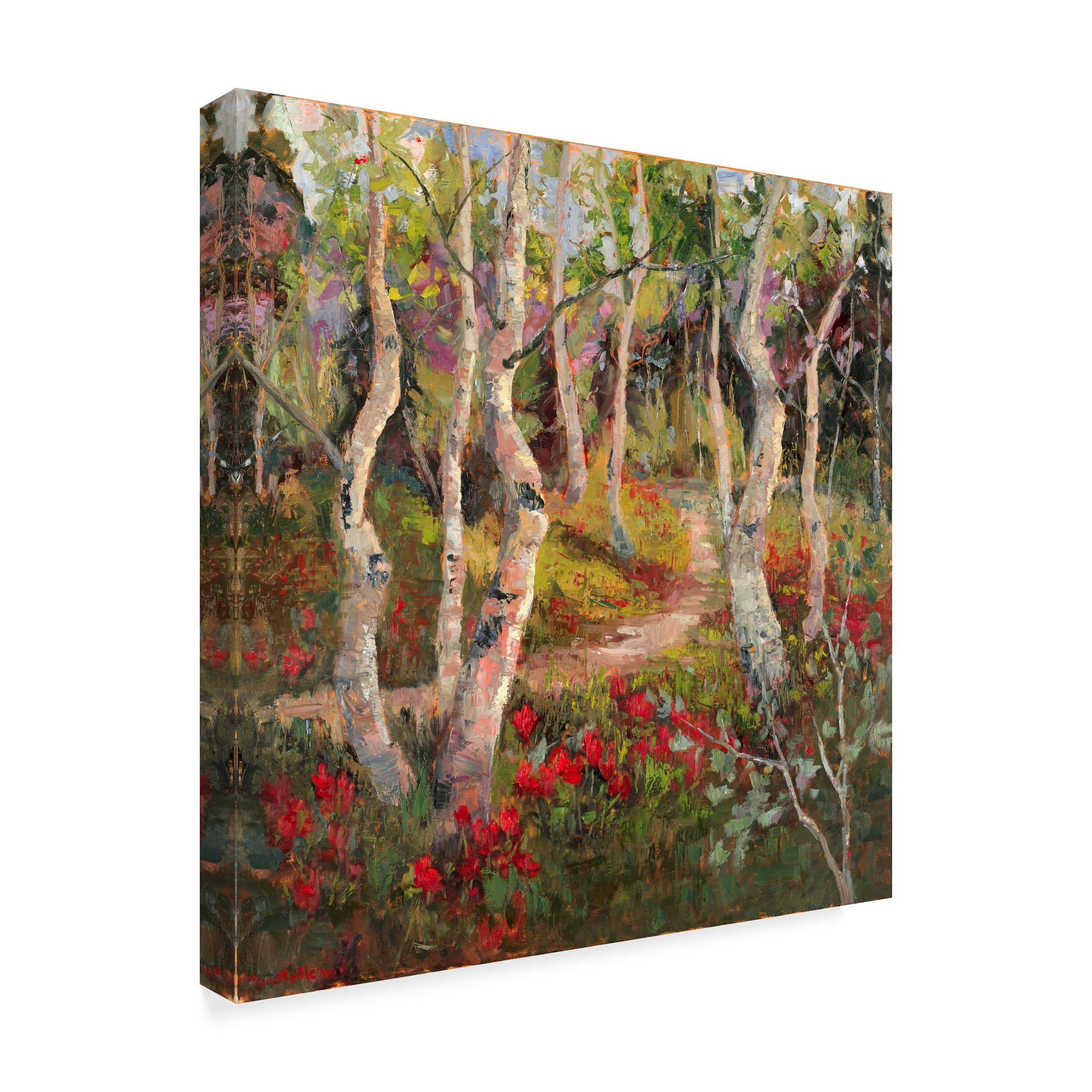 Trademark Fine Art 'Four Seasons Aspens I' Canvas Art by Nanette Oleson