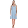 thumbnail image 1 of VBARHMQRT Pyjama en Soie pour Femmes, Couleur Unie avec Jupon Grande Taille, Robe de Nuit Ample (Courte), 1 of 4