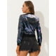 thumbnail image 4 of Disfraz de navidad Allegra K Top de lentejuelas brillante para mujer chaqueta de bombardero negro XL, 4 of 6