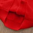 thumbnail image 6 of Girls Christmas Outfit Red Knit Top & Plaid Skirt Set 2-Piece, Ruffle Trim & Bow, Preppy Holiday Dress for Kids to Kids 2-8 Years,Size 7-8 T, 6 of 8