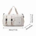 thumbnail image 5 of 2025 Spacious Lattice Travel Shoulder Bag - Durable Nylon, Portable Sports Gym Bag, Suitable for Short Trips, Available In Grey, Pink, Purple, Black, 5 of 5