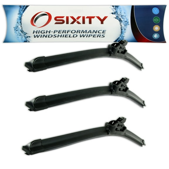 Sixity Auto XTS Frameless Front Rear Windshield Wiper Blades compatible with Acura SLX
