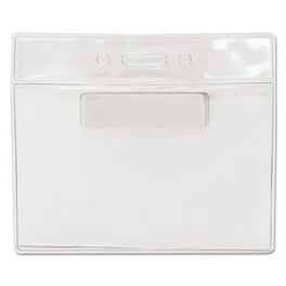 Magnetic-Style Name Badge Kits, Horizontal, Clear 4.5