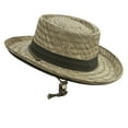 thumbnail image 2 of 3 Inch Brim Rush Straw Gambler Hat - Olive XL, 2 of 5