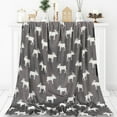thumbnail image 2 of Christmas Fuzzy Blanket Double-Sided Xmas Tree Reindeer Throw Blanket 50 x 60 Inch Grey White Warm Blanket for Winter Home Chair Sofa Couch Bed, 2 of 6