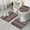 Boho Red Knitted, variant on Neon Feather with Dots Pattern Bathroom Rugs Sets 3 Piece,Toilet Cover Set,Absorbent Non Slip Bathroom Mats Sets with U-Shaped Contour Rug Toilet Rug Set