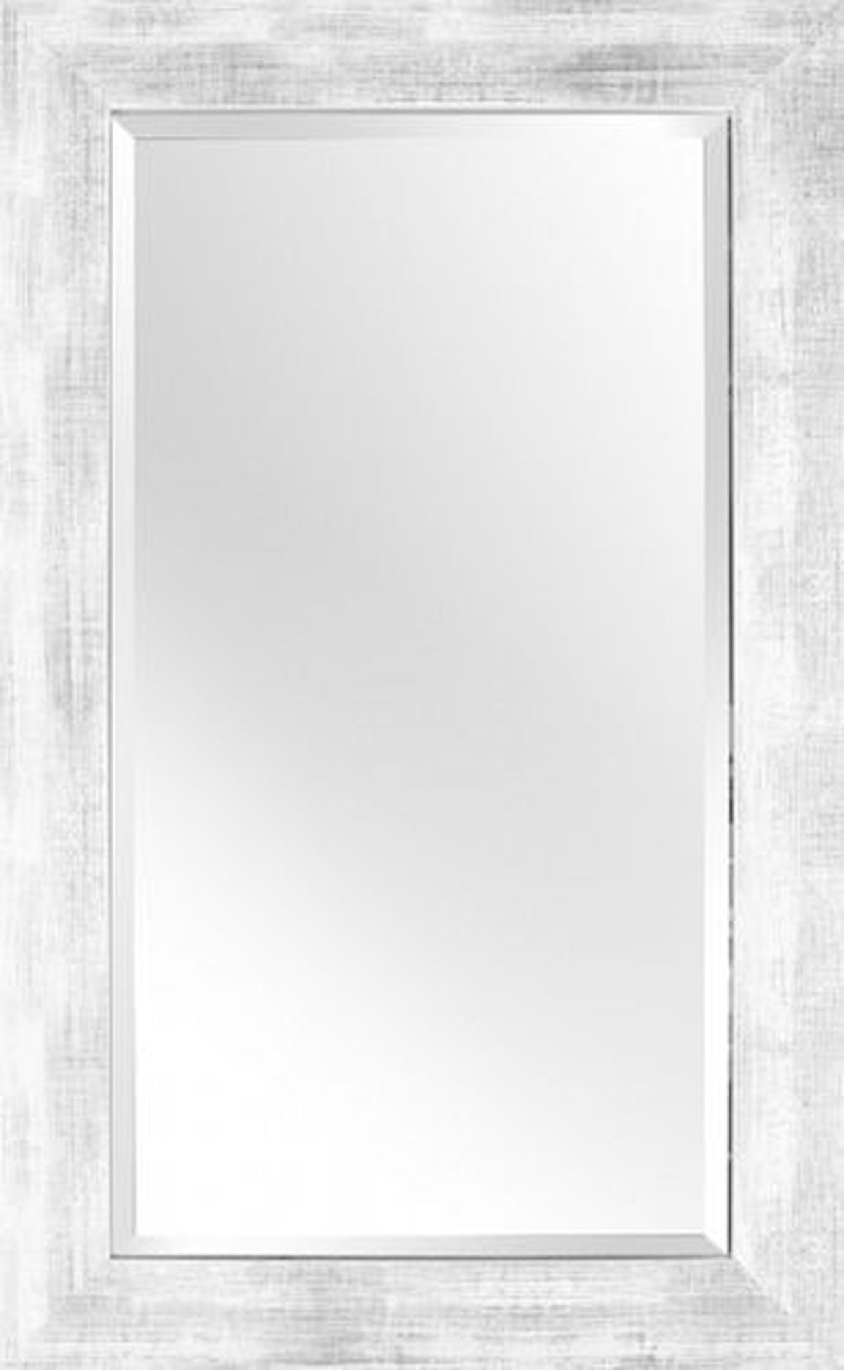 White Washed Framed Mirror