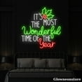 thumbnail image 3 of Glowneon It's The Most Wonderful Time Of The Year Neon Sign, Christmas Quotes Led Sign, 3 of 5