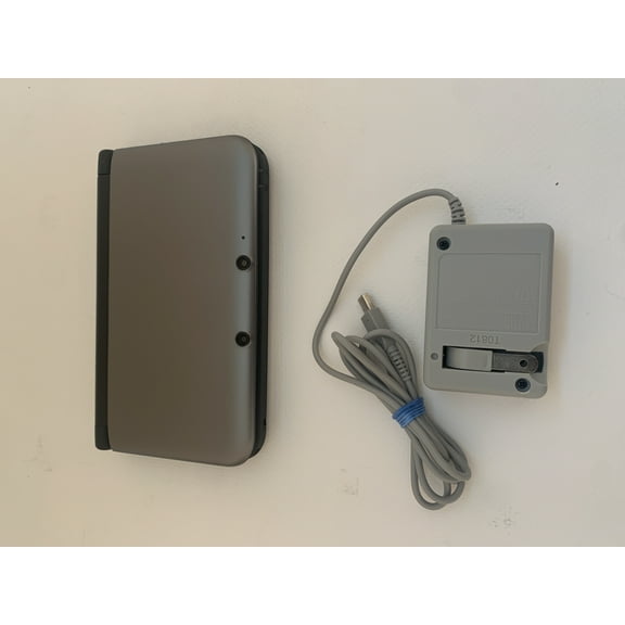 UsedNintendo 3DS XL Gun Metal Video Game Console with Stylus, Charger and 16 GB SD Memory Card