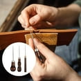 thumbnail image 6 of 3 Pcs Awl Tool Set Leather Scratch Awl Tool Stitching Sewing Awl with Wooden Handle Piercing Awl Needle Tools, 6 of 7
