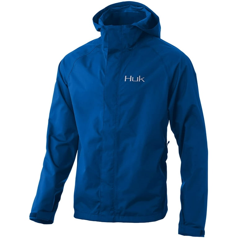 Huk Men's Gunwale Huk Blue Medium Performance Fishing Rain Jacket