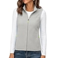 thumbnail image 5 of IUYRTFE Women's Lightweight Fleece Zip Up Vest Stand Collar Sleeveless Jacket with Pockets for Outdoor Warmth, 5 of 5