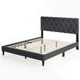 thumbnail image 2 of Costway Queen Size Bed Frame with Button-Tufted Headboard & Wooden Slats Easy Assembly, 2 of 10