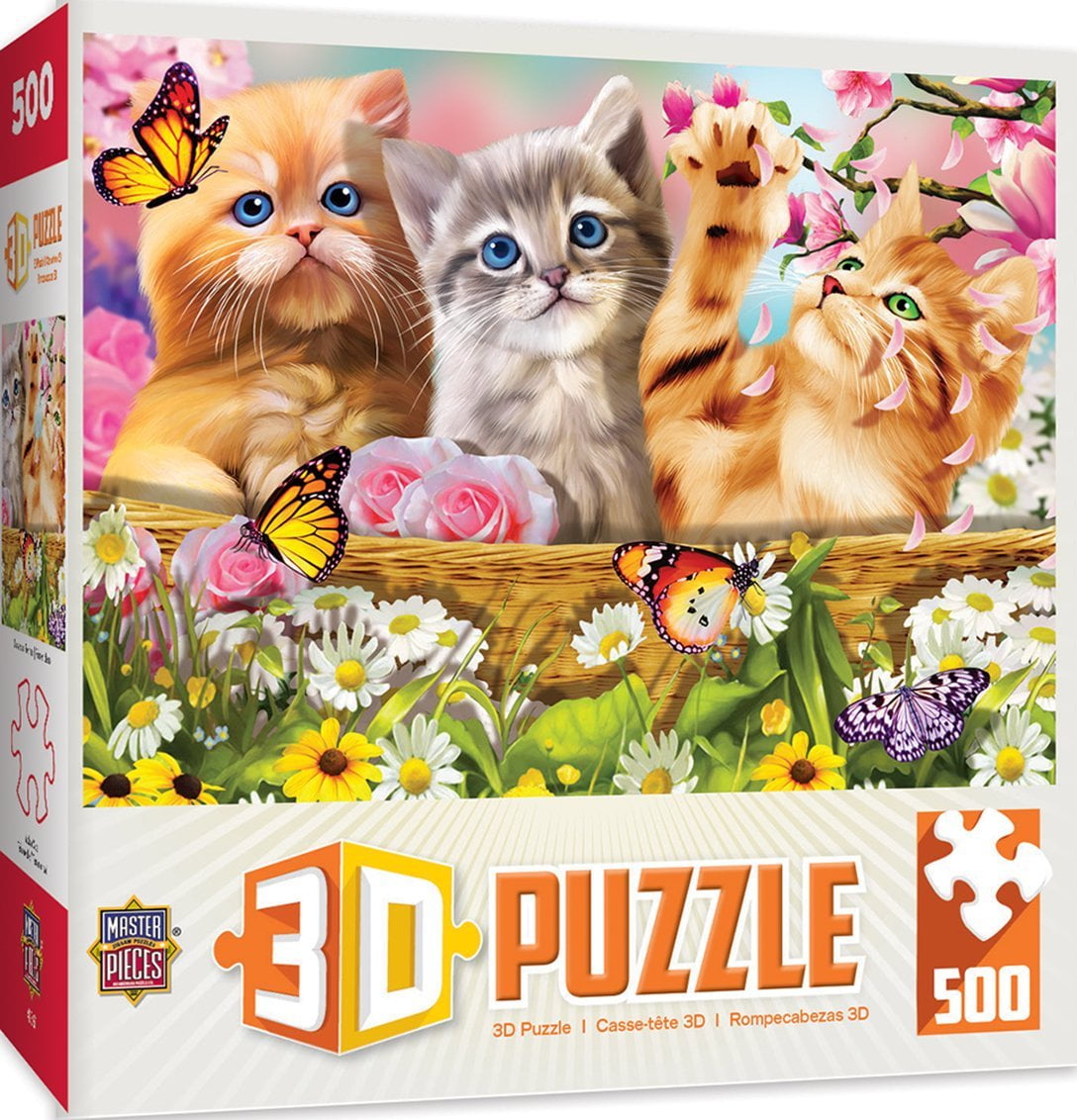 Lenticular Cuddly Kittens 500 Piece 3D Jigsaw Puzzle by Michael Searle ...