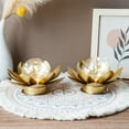 thumbnail image 3 of JHY DESIGN Bedside Lotus Table Lamp Set of 2 Battery Powered Nightstand Fairy Ambiance lamp, 3 of 7